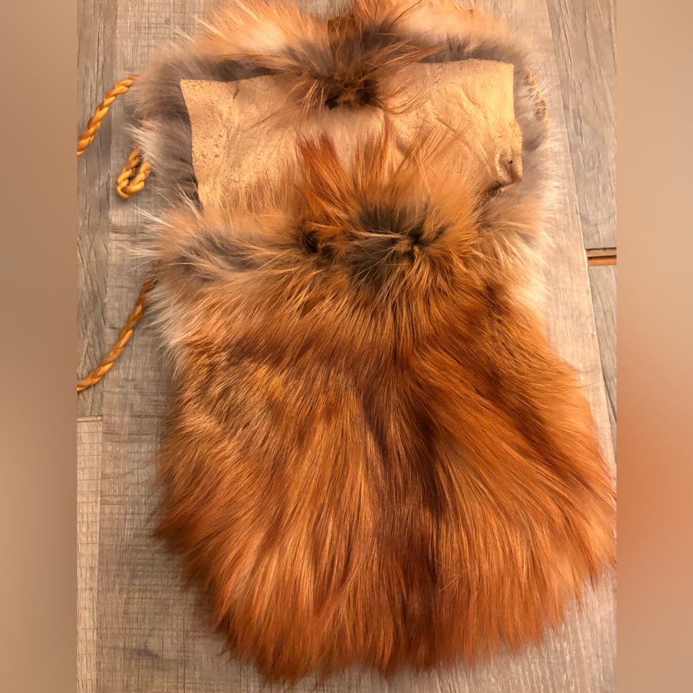 Fox Fur Shoulder Bag purse chic stylish